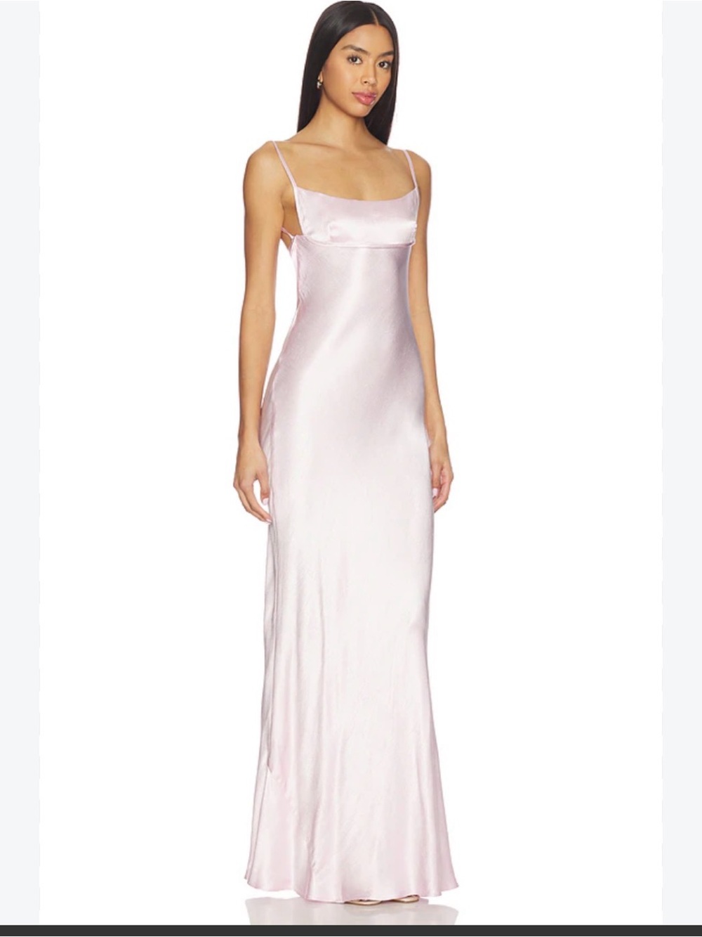 New Bec & Bridge Silk Satin Evening Gown in Ivory